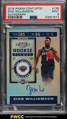 Zion Williamson [Autograph] #135 Basketball Cards 2019 Panini Contenders Optic Prices