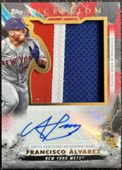 Francisco Alvarez [Red] Baseball Cards 2023 Topps Inception Autograph Jumbo Patch Prices