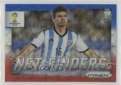 Sergio Aguero [Blue & Red Wave Prizm] Soccer Cards 2014 Panini Prizm World Cup Net Finders Prices