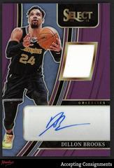 Dillon Brooks [Purple Prizm] Basketball Cards 2021 Panini Select Autograph Memorabilia Prices