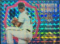 Sixto Sanchez [Pink Fluorescent] #PD6 Baseball Cards 2021 Panini Mosaic Debuts Prices