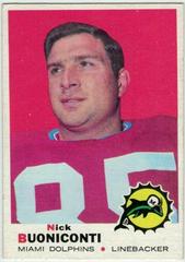 Nick Buoniconti Football Cards 1969 Topps Prices