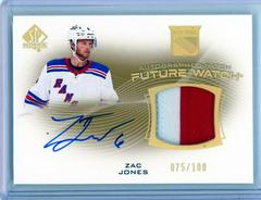 Zac Jones Hockey Cards 2021 SP Authentic Future Watch Auto Patch Prices