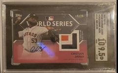Cristian Javier Baseball Cards 2023 Topps World Series Champion Autograph Relics Prices