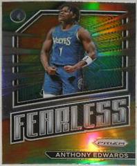 Anthony Edwards [Silver] #10 Basketball Cards 2022 Panini Prizm Fearless Prices