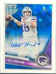 Will Howard #PA-WHO Football Cards 2023 Bowman Chrome University Sapphire Prospect Autographs Prices