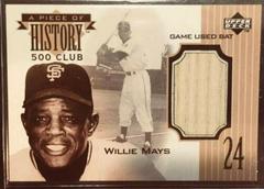 Willie Mays Baseball Cards 1999 Upper Deck Piece of History 500 HR Club Prices