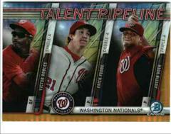 Victor Robles, Erick Fedde, Austin Voth [Gold Refractor] #TP-WAS Baseball Cards 2017 Bowman Talent Pipeline Prices