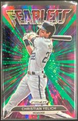 Christian Yelich [Green Prizm] #FL-7 Baseball Cards 2022 Panini Prizm Fearless Prices