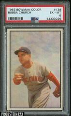 Bubba Church #138 Baseball Cards 1953 Bowman Color Prices