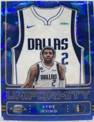Kyrie Irving [Blue Cracked Ice] #19 Basketball Cards 2022 Panini Contenders Optic Uniformity Prices