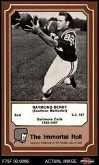 Raymond Berry Football Cards 1975 Fleer Hall of Fame Prices