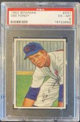 Dee Fondy Baseball Cards 1952 Bowman Prices