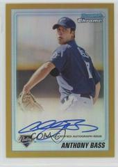 Anthony Bass [Gold Refractor Autograph] #BCP212 Baseball Cards 2010 Bowman Chrome Prospects Prices