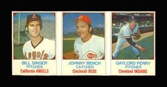 Bill Singer, Johnny Bench [Hand Cut Panel] Baseball Cards 1975 Hostess Prices