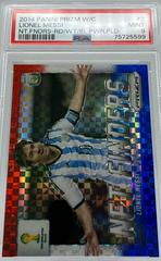 Lionel Messi [Red White Blue Power Plaid] Soccer Cards 2014 Panini Prizm World Cup Net Finders Prices