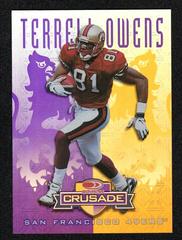 Terrell Owens [Purple] #22 Football Cards 1998 Leaf Rookies & Stars Crusade Prices