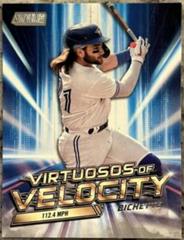 Bo Bichette #VV-19 Baseball Cards 2023 Stadium Club Virtuosos of Velocity Prices