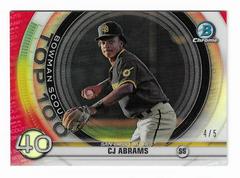 CJ Abrams [Red Refractor] Baseball Cards 2020 Bowman Chrome Scouts' Top 100 Prices