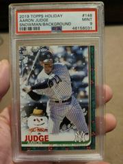Aaron Judge [Snowman in Background] #HW148 Baseball Cards 2019 Topps Holiday Mega Box Prices