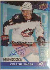 Cole Sillinger [Blue Autograph] Hockey Cards 2021 Upper Deck Ice Sub Zero Prices