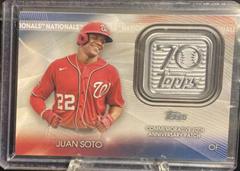 JUAN SOTO Baseball Cards 2021 Topps 70th Anniversary Logo Patch Prices