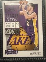 Lonzo Ball Premium Gold #20 Basketball Cards 2018 Panini Contenders Prices