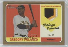 Gregory Polanco [Gold] Baseball Cards 2018 Topps Heritage Clubhouse Collection Relics Prices