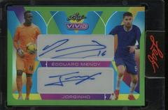 edouard Mendy , Jorginho [Green] Soccer Cards 2022 Leaf Vivid Dual Autographs Prices