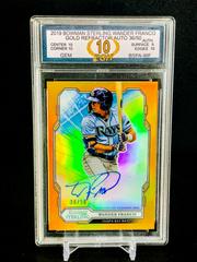 Wander Franco [Gold] #WF Baseball Cards 2019 Bowman Sterling Prospect Autographs Prices