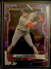 Dylan Carlson [Purple] #45 Baseball Cards 2021 Bowman Chrome Sapphire Prices