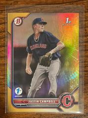 Justin Campbell [Gold] #BD-113 Baseball Cards 2022 Bowman Draft 1st Edition Prices