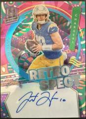 Justin Herbert [Psychedelic] #RS-JHE Football Cards 2022 Panini Spectra RetroSpect Autographs Prices