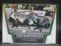 Kyle Larson [White Sparkle] #T12 Racing Cards 2021 Panini Prizm Teamwork Prices