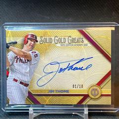 Jim Thome [Red] Baseball Cards 2022 Topps Tribute Solid Gold Greats Autographs Prices