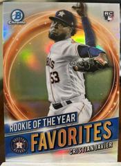 Cristian Javier [Orange Refractor] #RRY-CJ Baseball Cards 2021 Bowman Chrome Rookie of the Year Favorites Prices