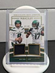 Aaron Rodgers / Garrett Wilson #2 Football Cards 2023 Panini Immaculate Dual Jersey Prices