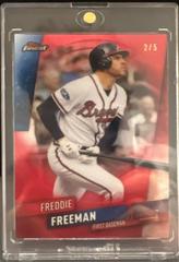Freddie Freeman [Red Refractor] #108 Baseball Cards 2019 Topps Finest Prices