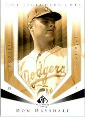 Don Drysdale #25 Baseball Cards 2004 SP Legendary Cuts Prices