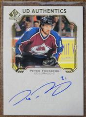 Peter Forsberg Hockey Cards 2021 SP Authentic UD Autographs Prices