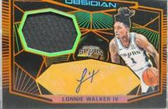 Lonnie Walker IV [Orange] Basketball Cards 2018 Panini Obsidian Rookie Jersey Autographs Prices