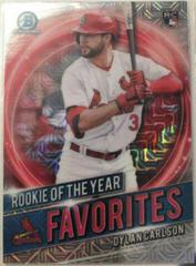 Dylan Carlson [Mega Box Mojo] Baseball Cards 2021 Bowman Chrome Rookie of the Year Favorites Prices