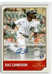 Daz Cameron [Autograph] #13A Baseball Cards 2022 Topps 582 Montgomery Club Set 1 Prices