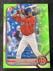 Ceddanne Rafaela [Neon Green] #BP-61 Baseball Cards 2022 Bowman Paper Prospects Prices