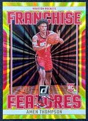 Amen Thompson [Yellow] #26 Basketball Cards 2023 Panini Donruss Franchise Features Prices