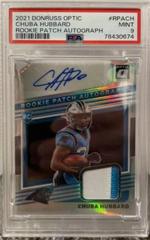 Chuba Hubbard #RPA-CH Football Cards 2021 Panini Donruss Optic Rookie Patch Autographs Prices