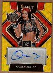 Queen Zelina [Gold Wave Prizm] #SG-QZL Wrestling Cards 2022 Panini Select WWE Signatures Prices
