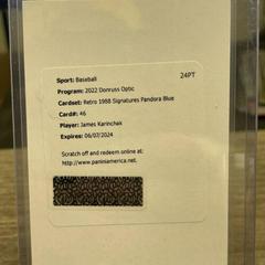James Karinchak [Pandora Blue] #R88S-JK Baseball Cards 2022 Panini Donruss Optic Retro 1988 Signatures Prices