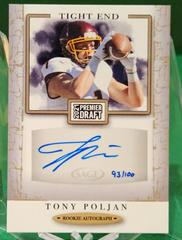 Tony Poljan [Gold] #A139 Football Cards 2021 Sage Premier Draft Autographs Prices