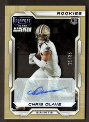 Chris Olave [Autograph Blue] #PMR-9 Football Cards 2022 Panini Chronicles Playoff Momentum Rookies Prices